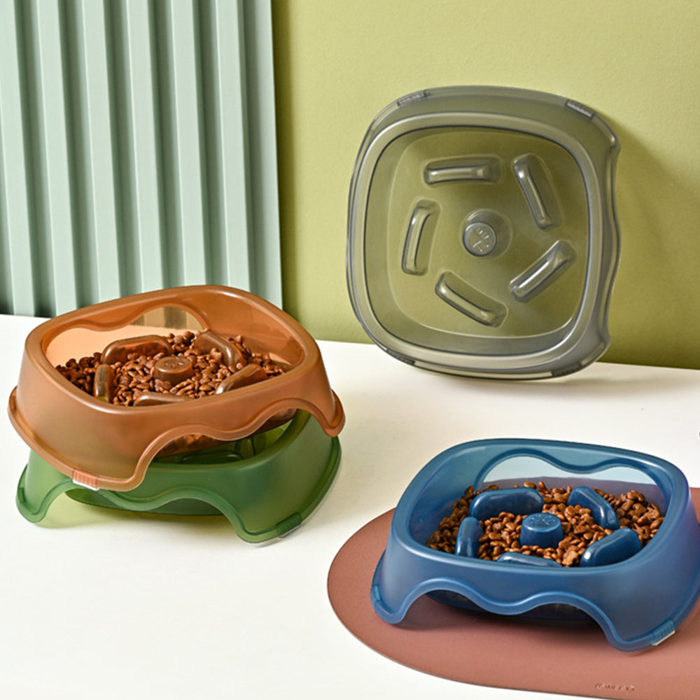 Pet Slow Feeding Anti Choke Bowl Water Feeder Dish