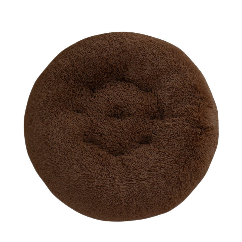 Round Pet Mat Plush Warm Sleeping Pet Bed