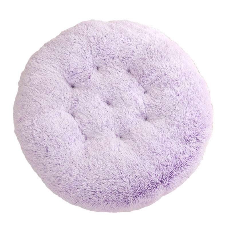 Round Pet Mat Plush Warm Sleeping Pet Bed