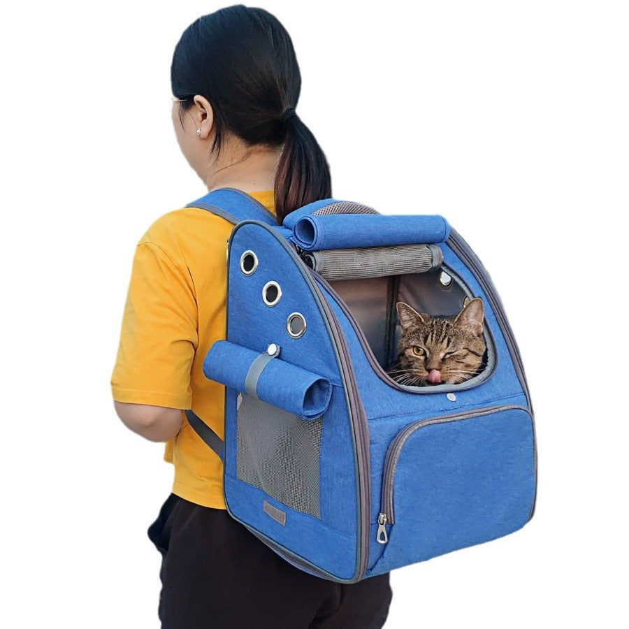 Foldable Breathable Pet Travel Carrier Backpack Bag