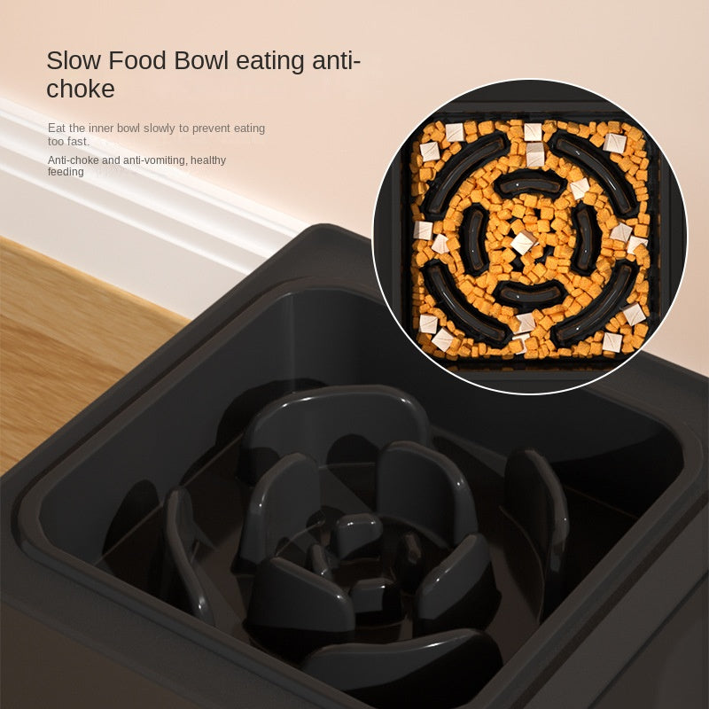 Adjustable Height Stainless Pet Double Feeding Bowl Stand