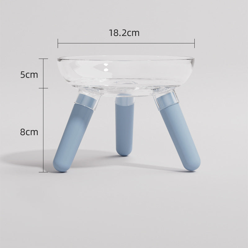 Transparent Glass Pet Feeding And Water Bowl Anti Knock Feeder