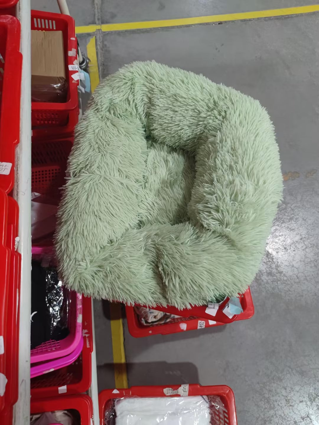 Soft Thick Plush Round Pet Sleeping Bed Cushion