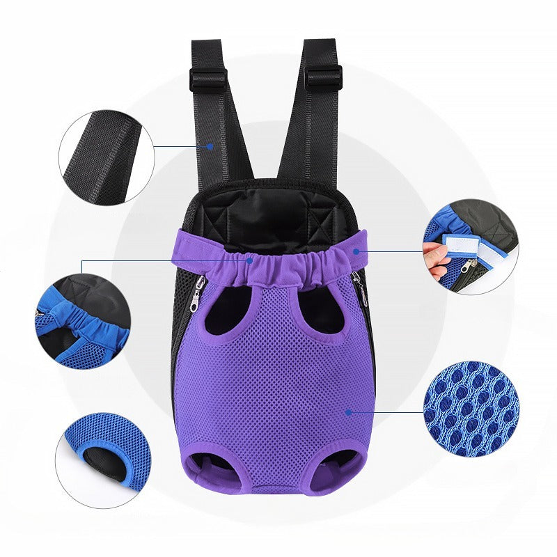 Breathable Adjustable Pet Front Carrier Backpack For Travel Hiking