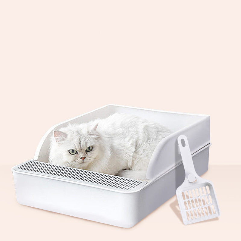 Large Semi-Enclosed Plastic Litter Box