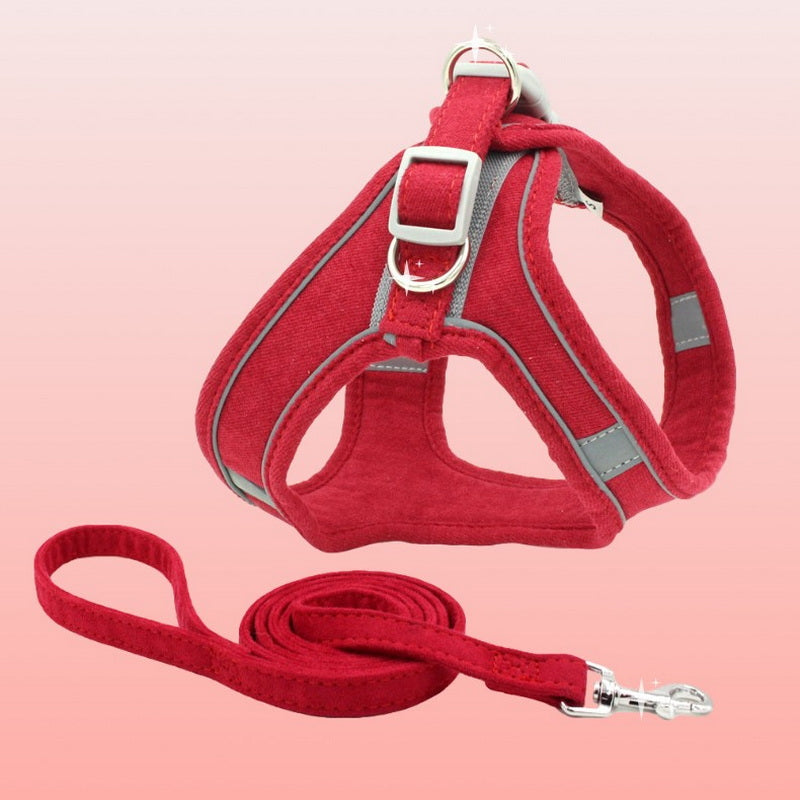 Vest Style Pet Chest Harness And Leash Set