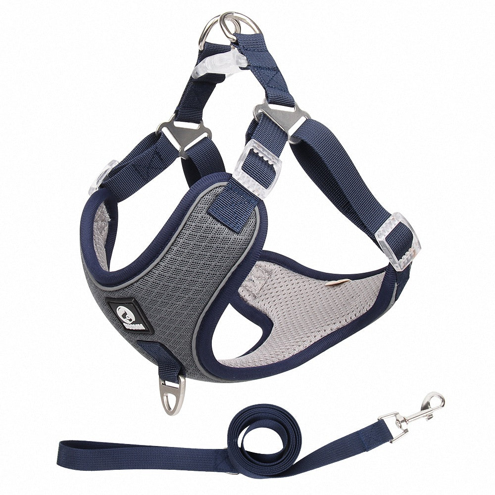 Breathable Adjustable Pet Harness And Leash Set