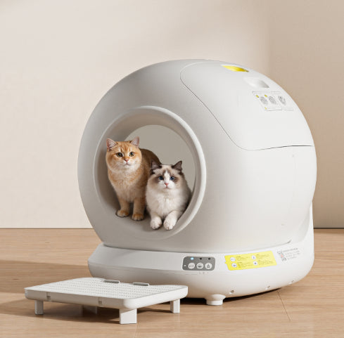 Fully Enclosed Self-Cleaning Litter Box With Large Tray
