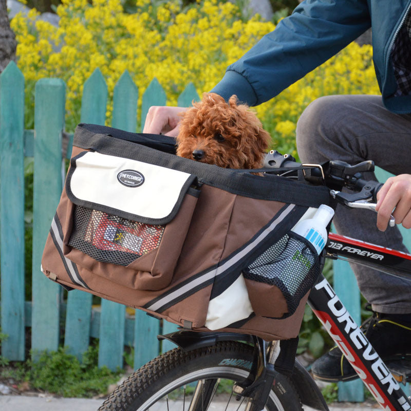 Removable Pet Bicycle Front Basket Carrier Bag