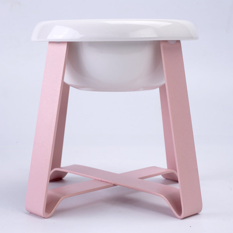 Anti Slip Pet Dual Bowl With Iron Stand Feeder Set