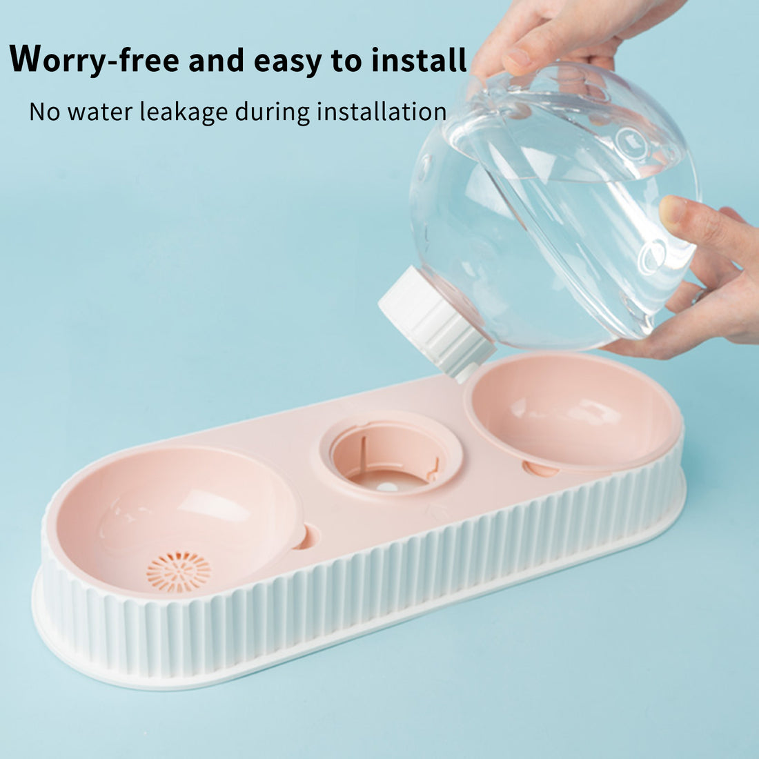 Automatic Pet Feeding And Water Bowl Dispenser Set