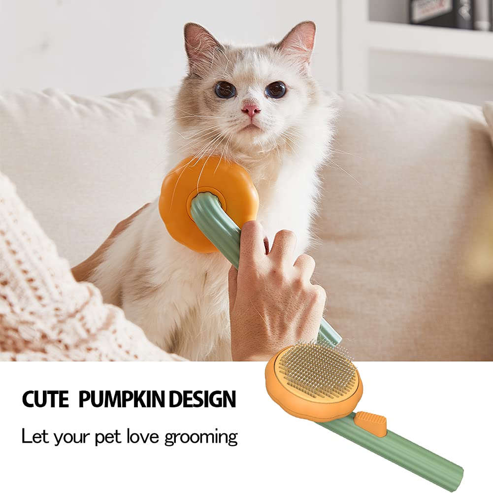 Self Cleaning Pet Grooming Slicker Brush For Fur Removal