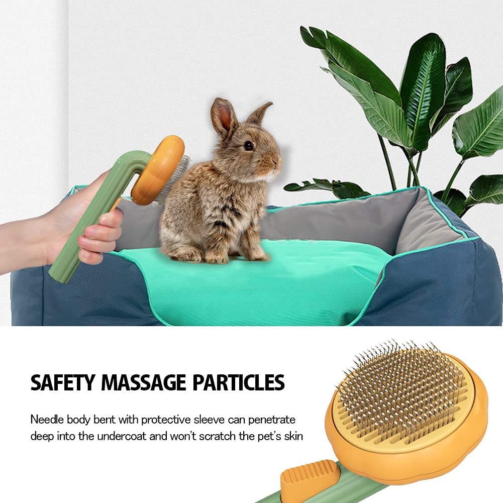 Self Cleaning Pet Grooming Slicker Brush For Fur Removal