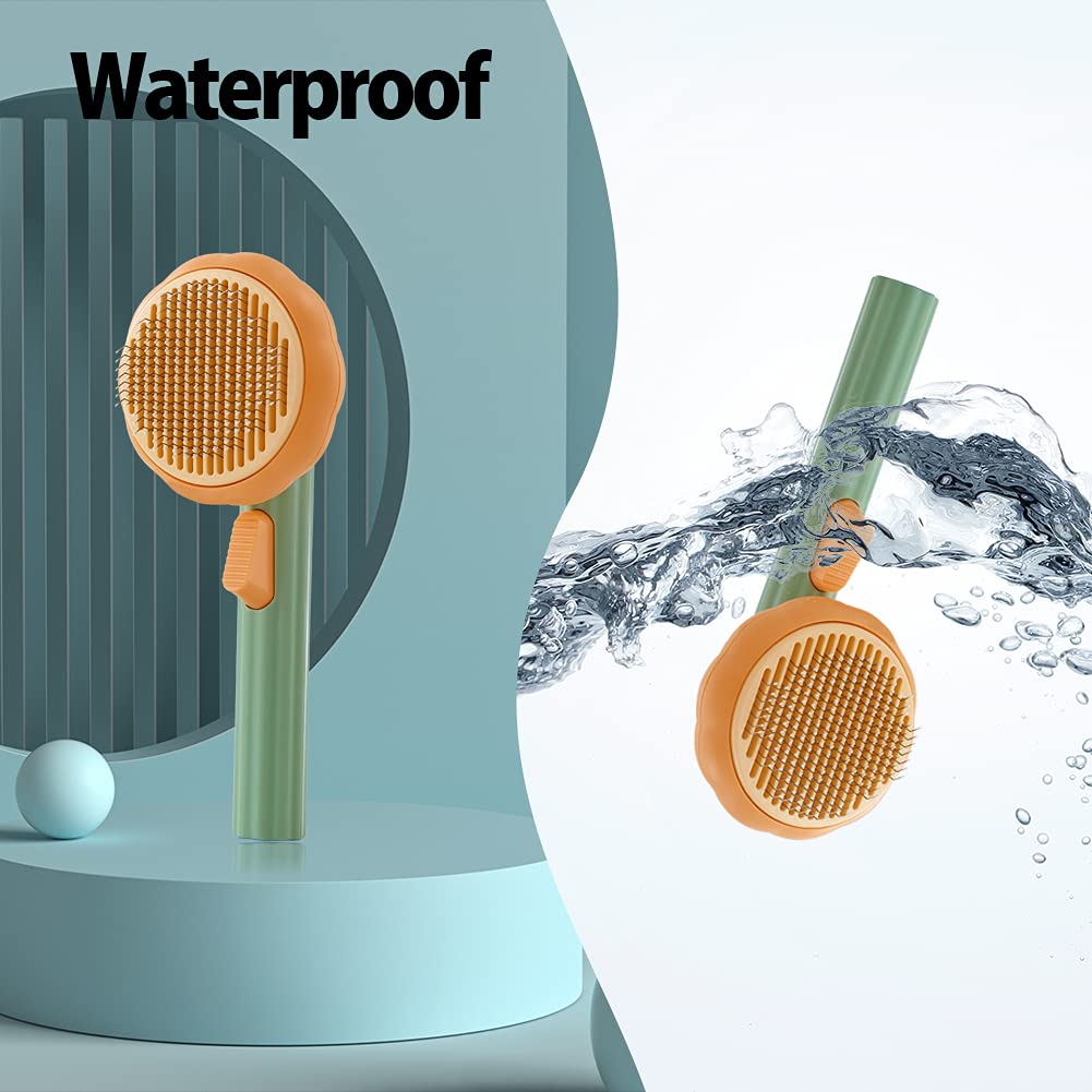 Self Cleaning Pet Grooming Slicker Brush For Fur Removal
