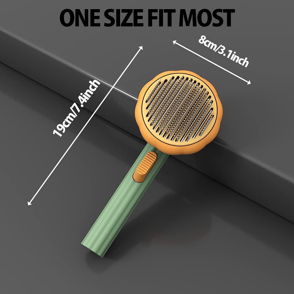 Self Cleaning Pet Grooming Slicker Brush For Fur Removal