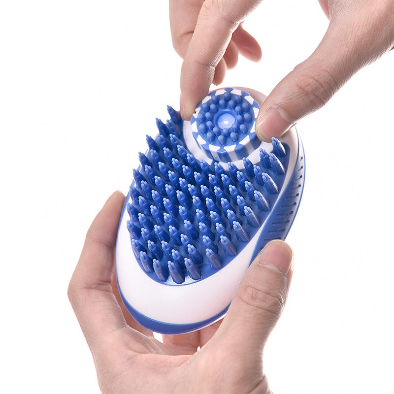 Pet Bath Massage Comb With Automatic Liquid Dispenser