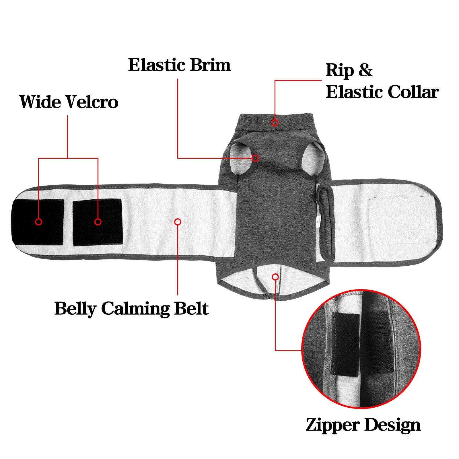 Pet Emotional Comfort Double Layer Cotton Jacket Apparel