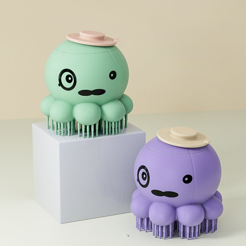 Pet Bath Brush Silicone Massage Comb Shower Grooming Tool