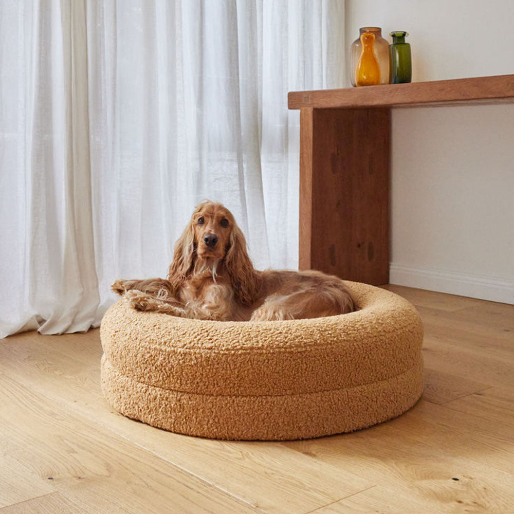 Household Solid Color Leisure Pet Round Bed Soft Nest