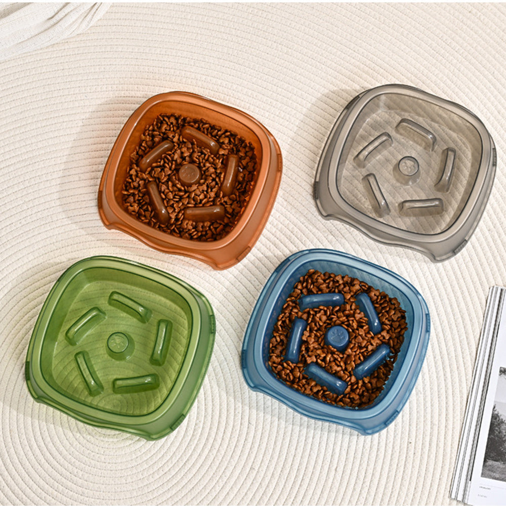 Pet Slow Feeding Anti Choke Bowl Water Feeder Dish