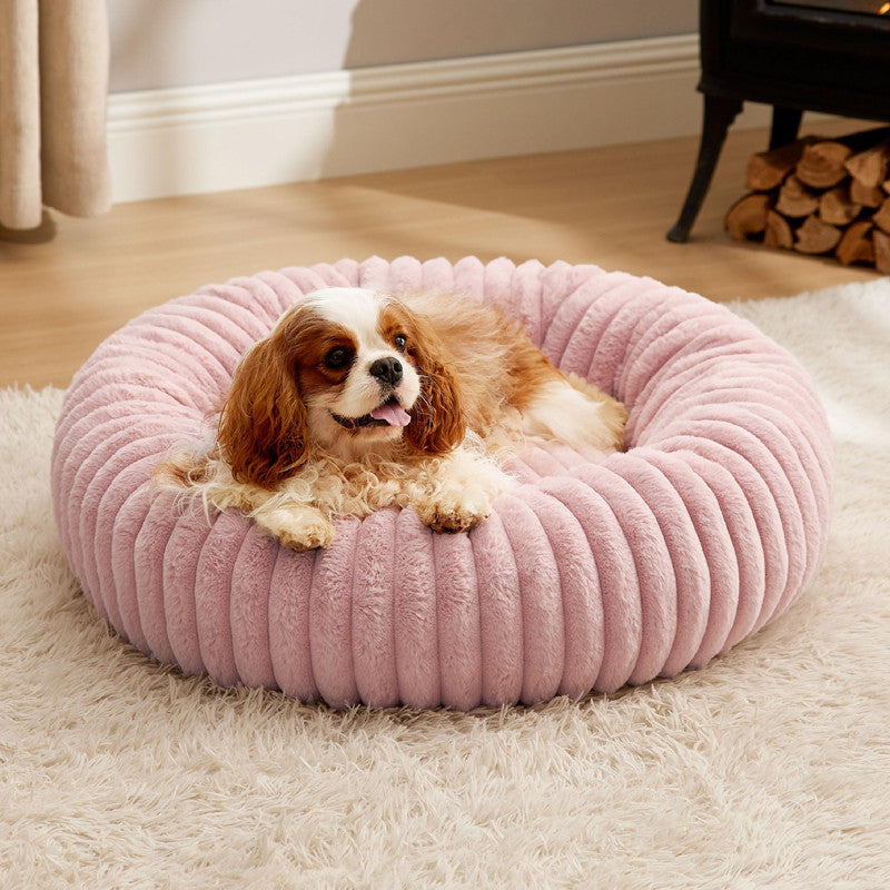 Plush Round Pet Bed Warm Winter