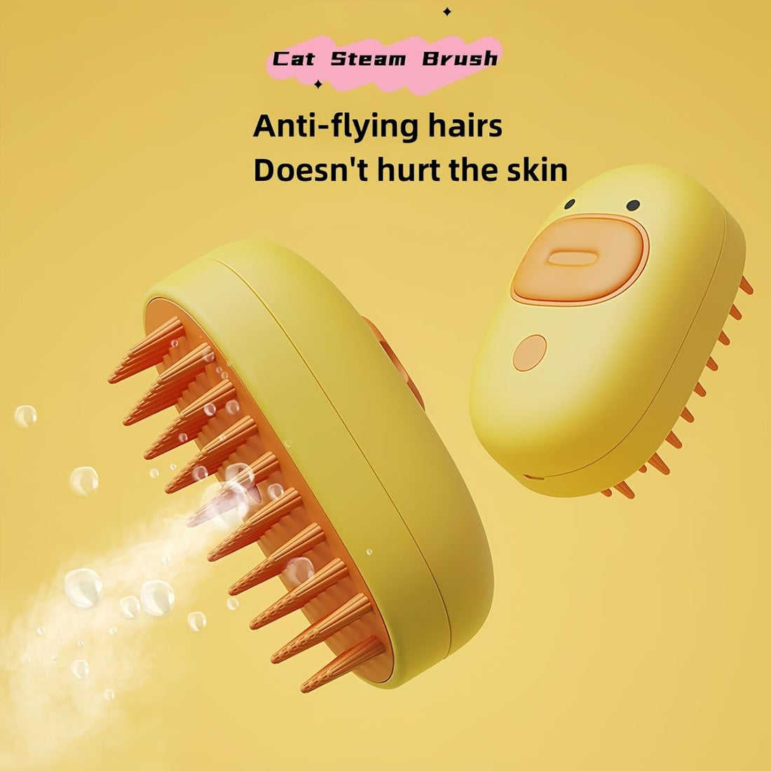 Silicone Steam Pet Grooming Brush For Hair Removal Massage