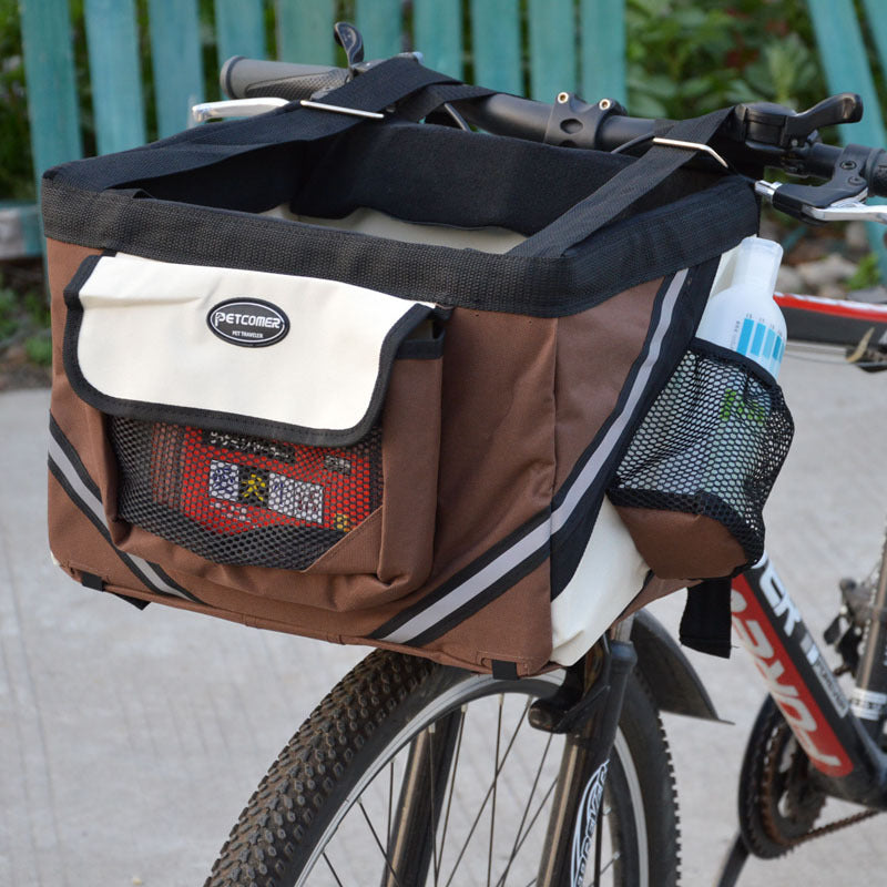 Removable Pet Bicycle Front Basket Carrier Bag