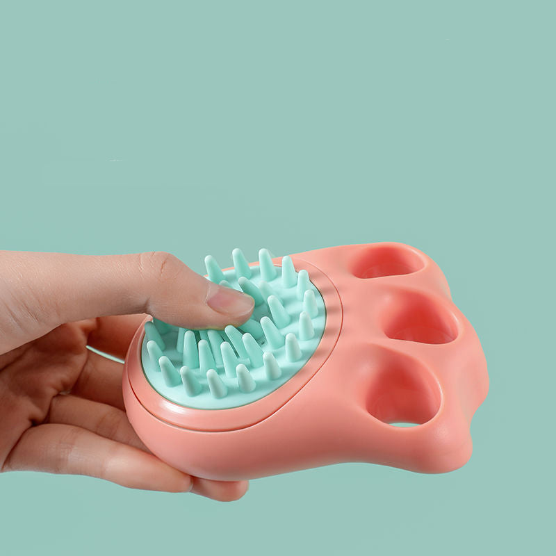 Pet Bath Massage Brush Comb Claw Cleaning Grooming Tool