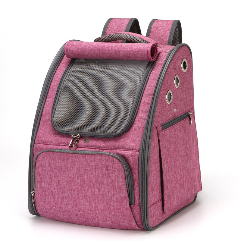 Foldable Breathable Pet Travel Carrier Backpack Bag