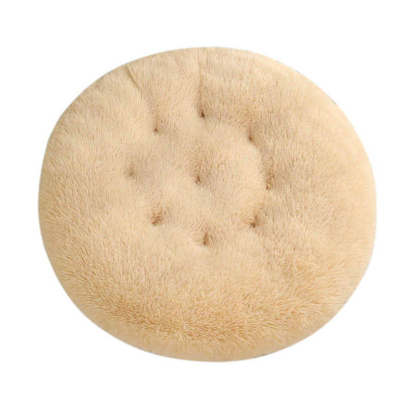 Round Pet Mat Plush Warm Sleeping Pet Bed