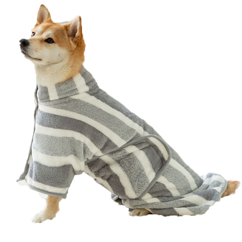 Pet Bath Robe Absorbent Drying Apparel Towel
