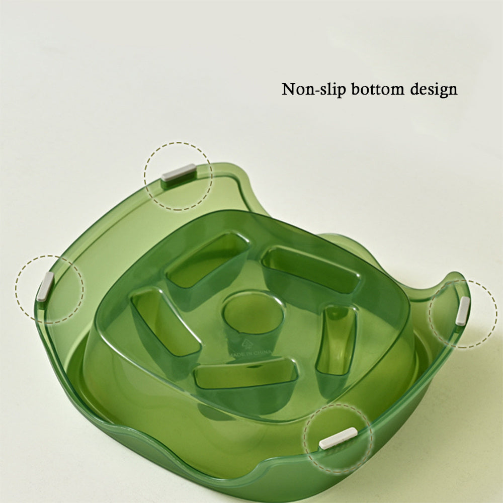 Pet Slow Feeding Anti Choke Bowl Water Feeder Dish