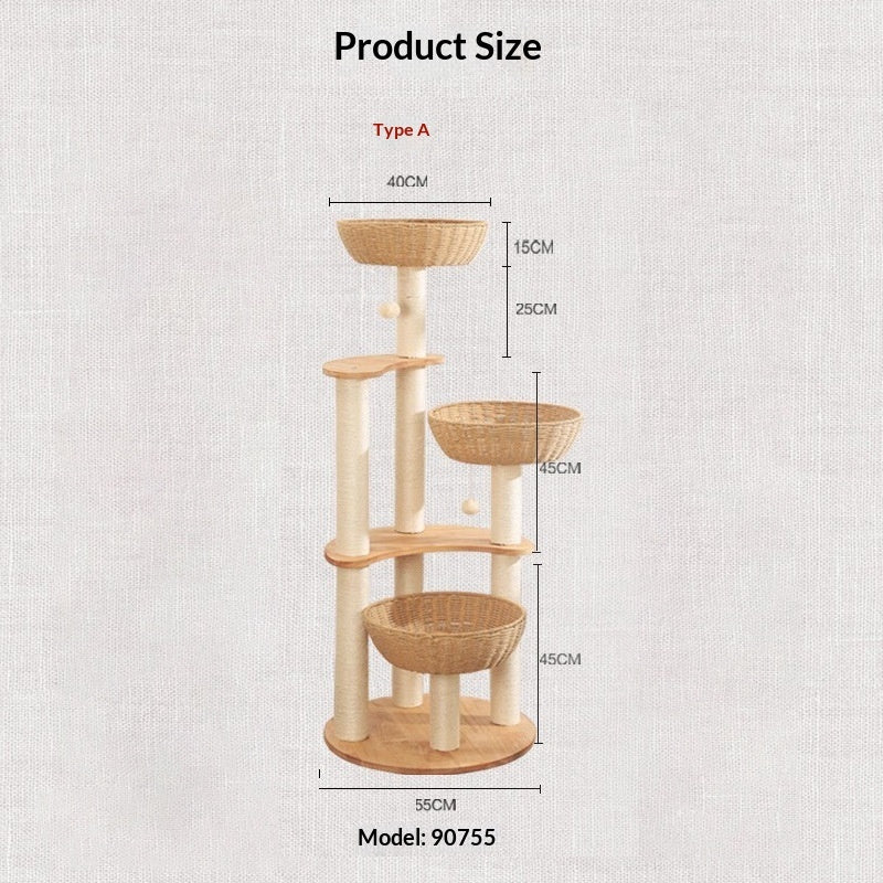 Multi Level Pet House Climbing Tree Interactive Toy Combo
