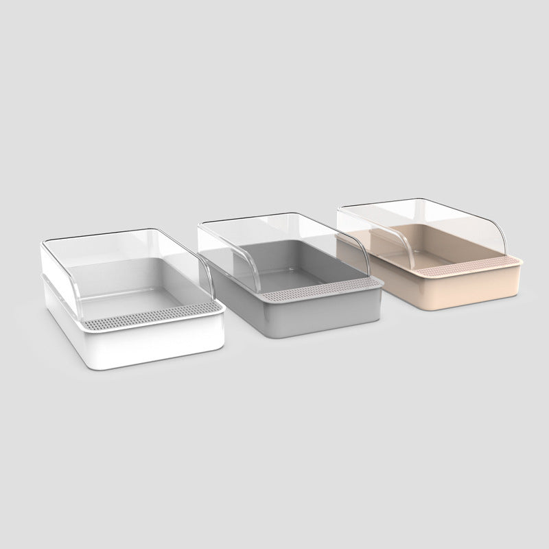 Large Semi-Enclosed Plastic Litter Box