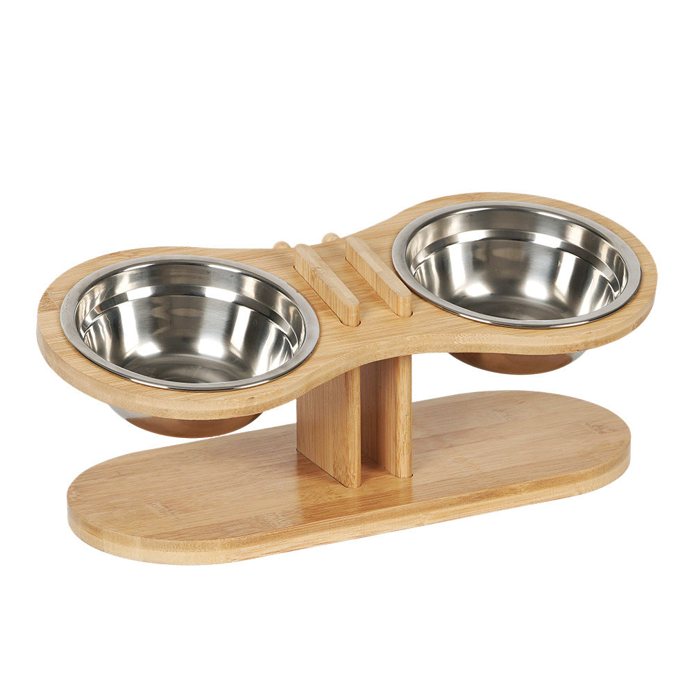 Adjustable Tilted Pet Feeding Stand With Bowl System