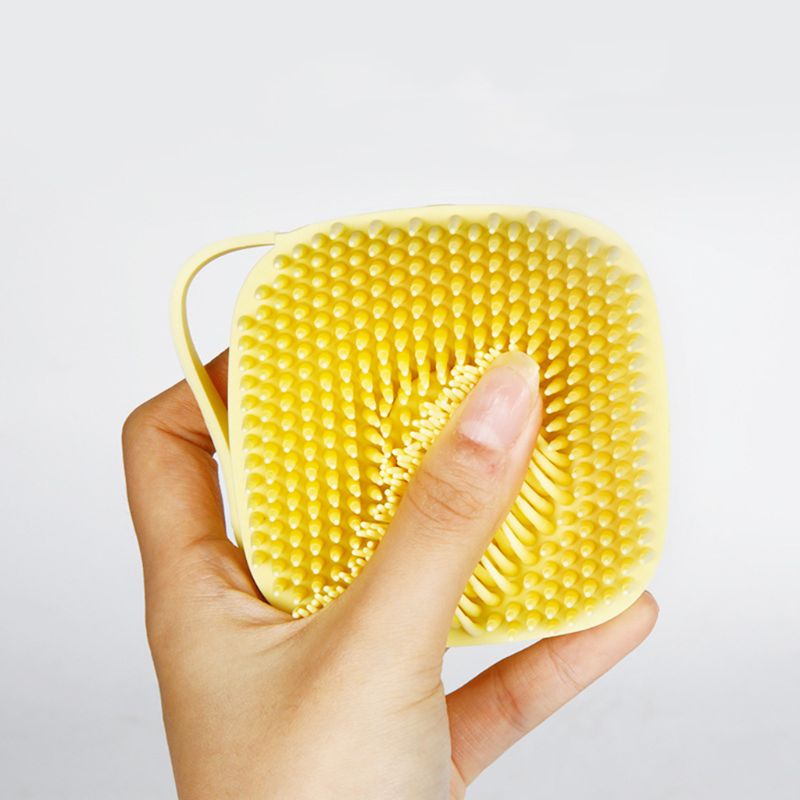Pet Silicone Bath Brush Shampoo Dispenser Grooming Tool