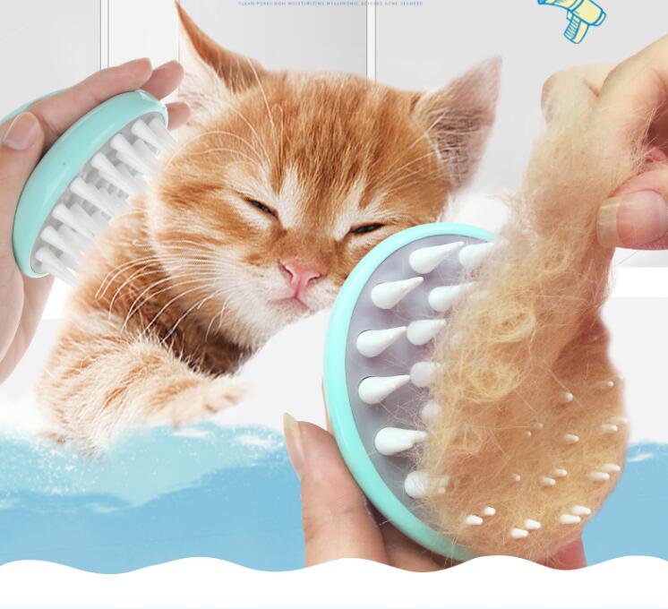 Comfortable Pet Bath Massage Grooming Brush Cleaning Tool
