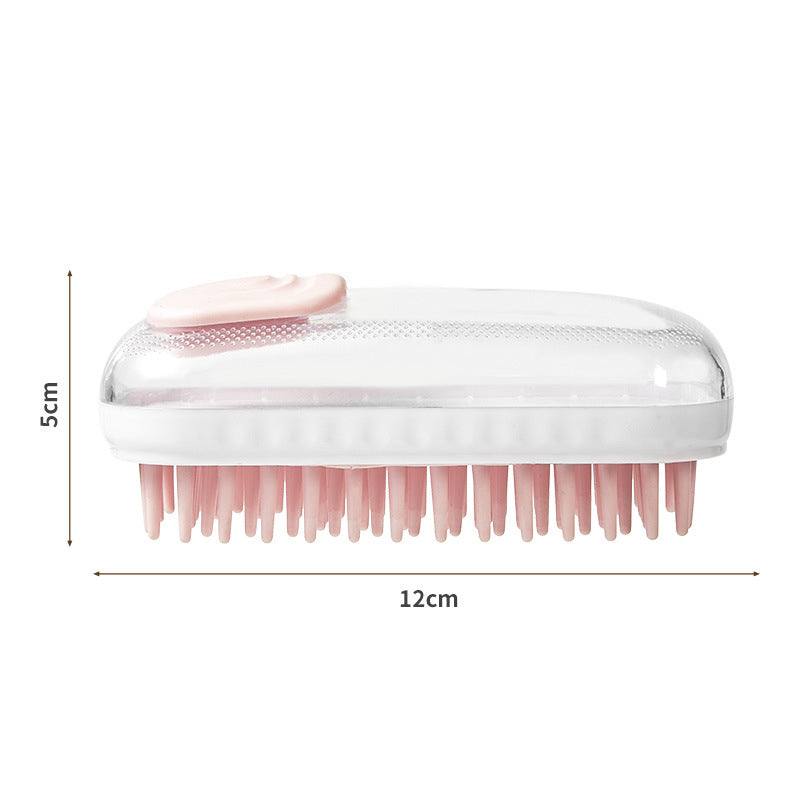 Pet Silicone Bath Massage Brush Foaming Grooming Tool