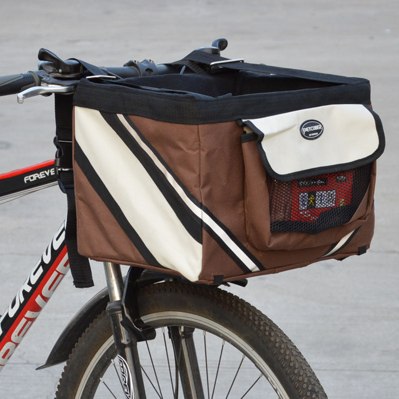Removable Pet Bicycle Front Basket Carrier Bag