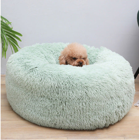 Soft Thick Plush Round Pet Sleeping Bed Cushion