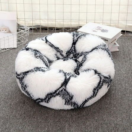 Soft Thick Plush Round Pet Sleeping Bed Cushion