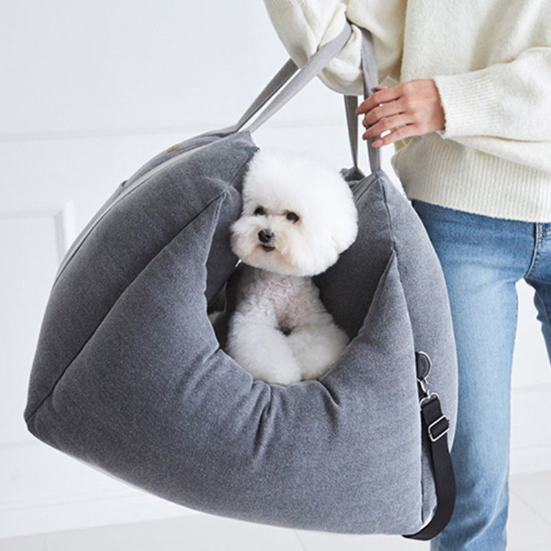 Waterproof Pet Car Seat Carrier Basket Breathable Safety Bag