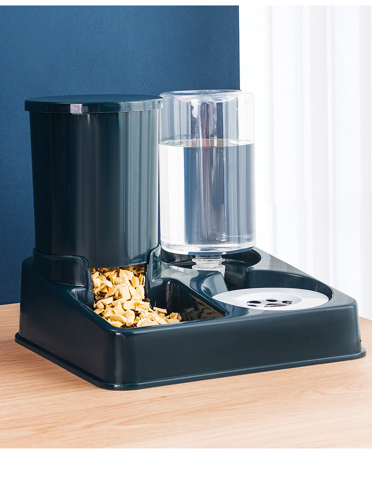 Automatic Pet Food And Water Feeding Bowl Dispenser
