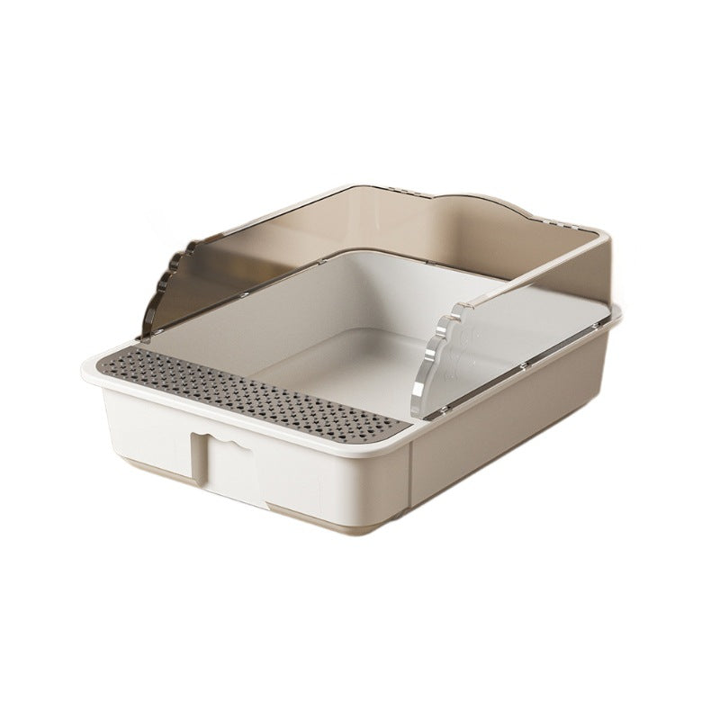Extra Large Semi-Closed Splash-Proof Litter Box