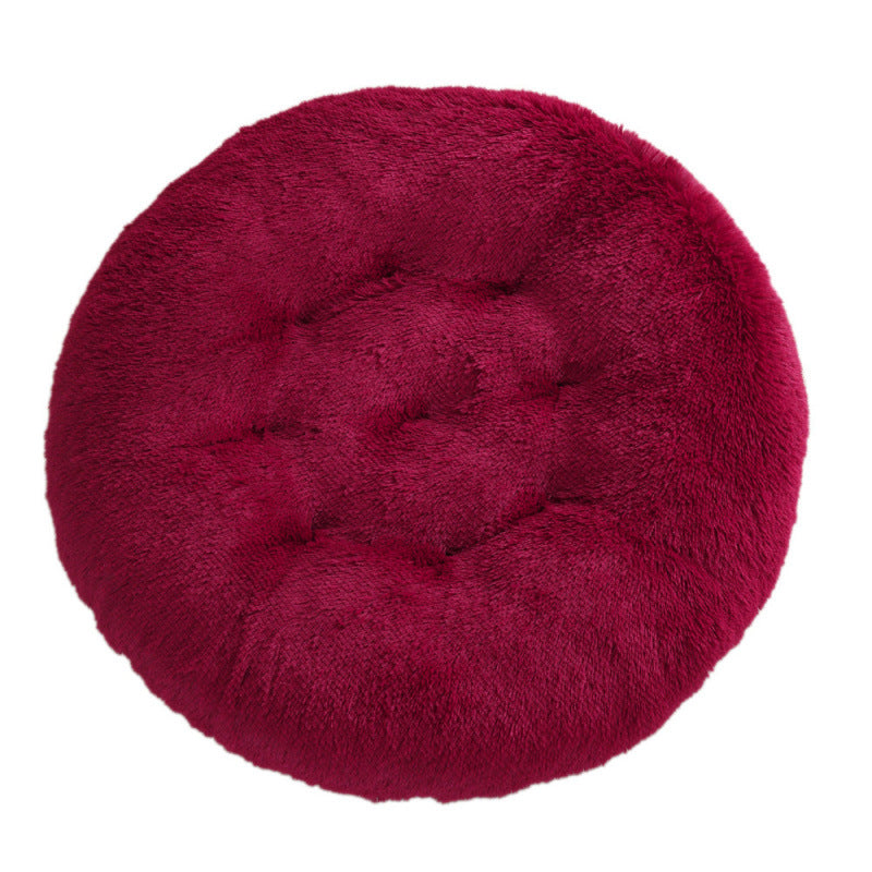 Round Pet Mat Plush Warm Sleeping Pet Bed