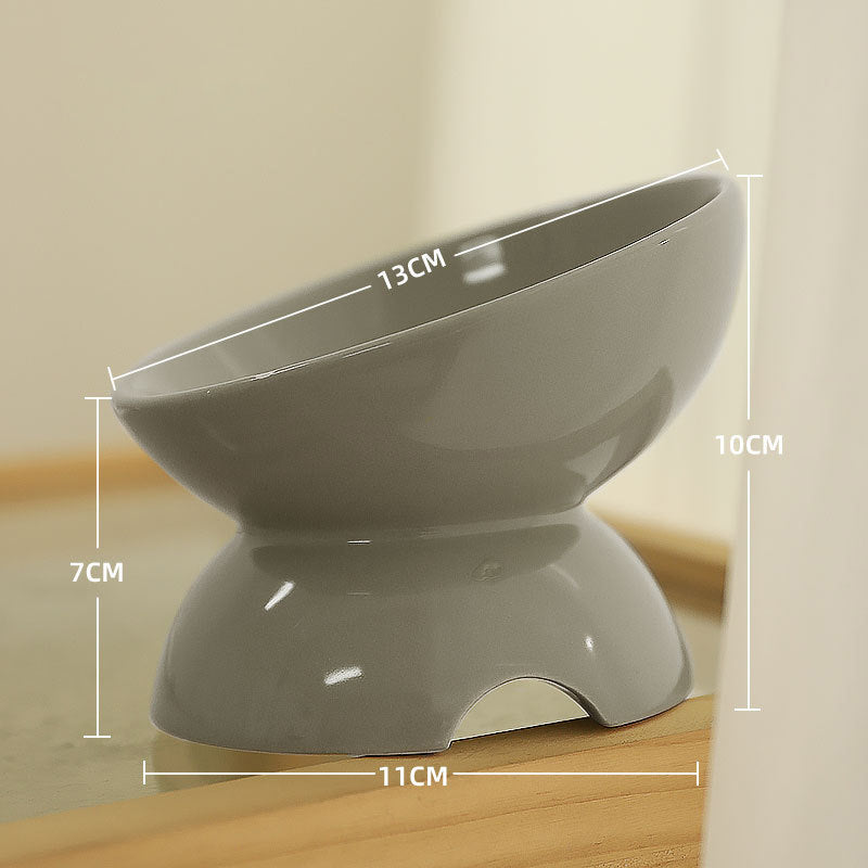 Ceramic Tilted Pet Food And Water Feeding Bowl