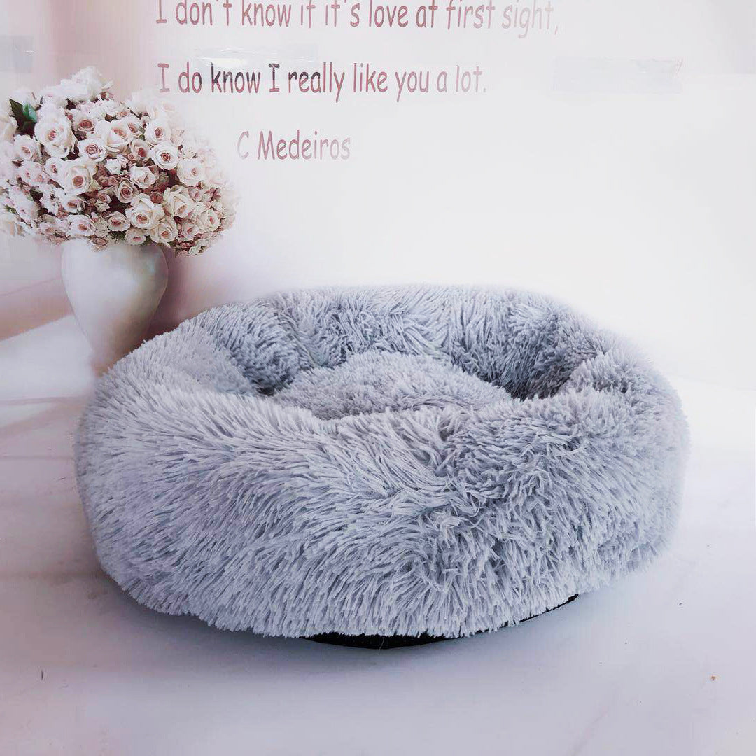 Soft Thick Plush Round Pet Sleeping Bed Cushion
