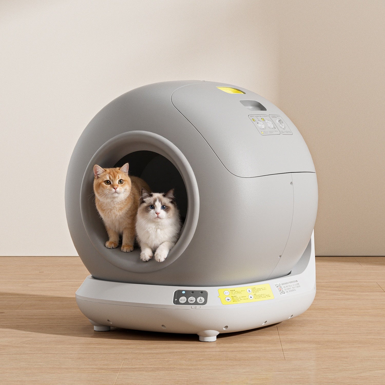 Fully Enclosed Self-Cleaning Litter Box With Large Tray