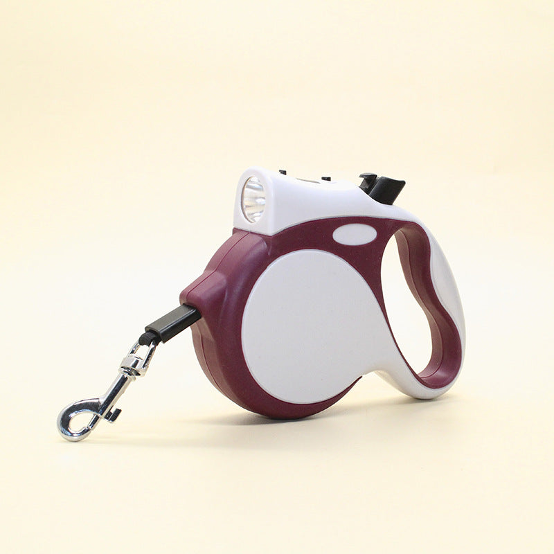 Retractable Lighted Pet Rope Leash For Night Walking