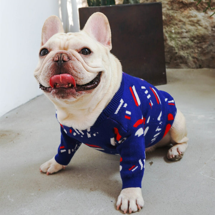 Pet Pug Sweater Warm Clothing Apparel Knit Wear